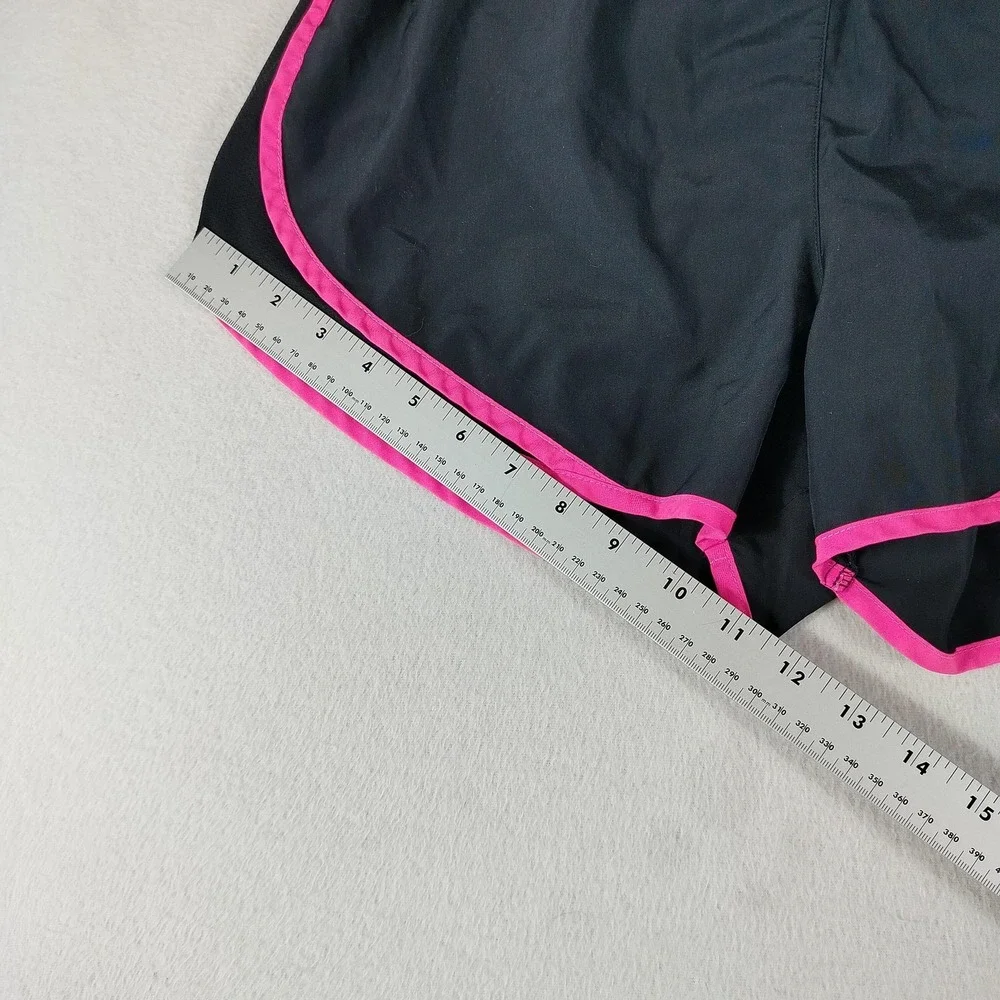 Nike Dri-FIT Shorts Womens Medium Athletic Running Lightweight Black Pink‎ Trim